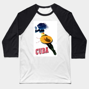 Vintage Travel Poster Cuba Holiday Isles of the Tropics Baseball T-Shirt